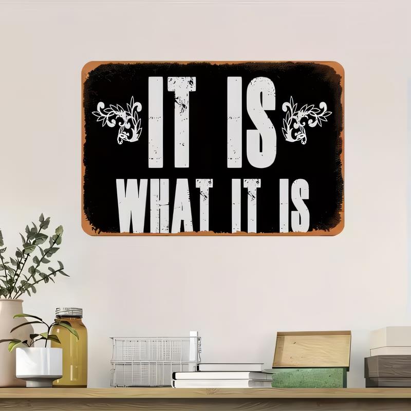 Home Office What Is It - Papan Logam Bergaya Vintage dengan Efek