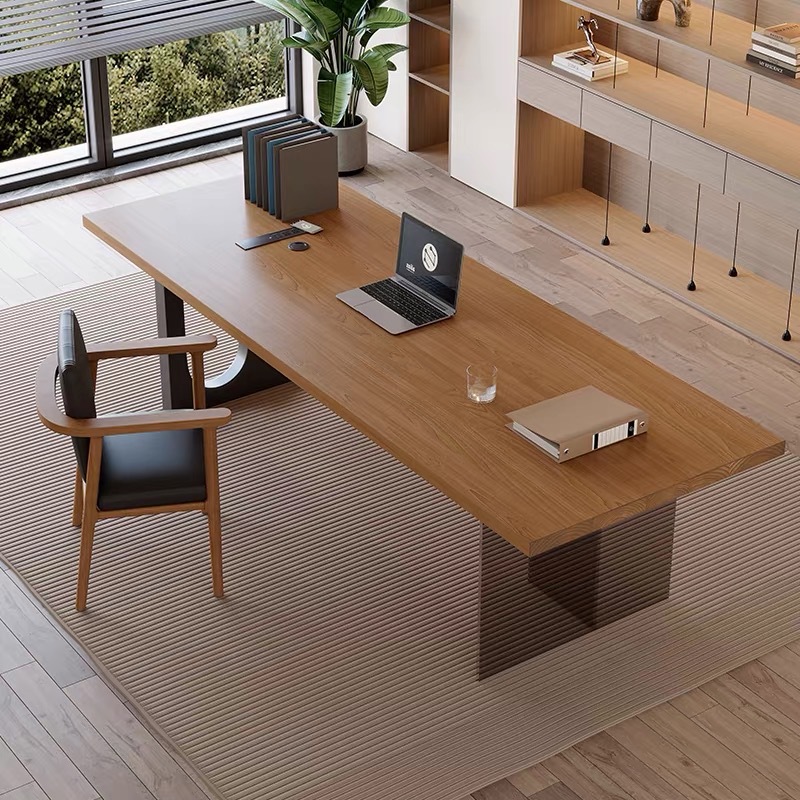 Home Office Furniture - Meja Kantor Kayu Mengambang Akrilik Italia