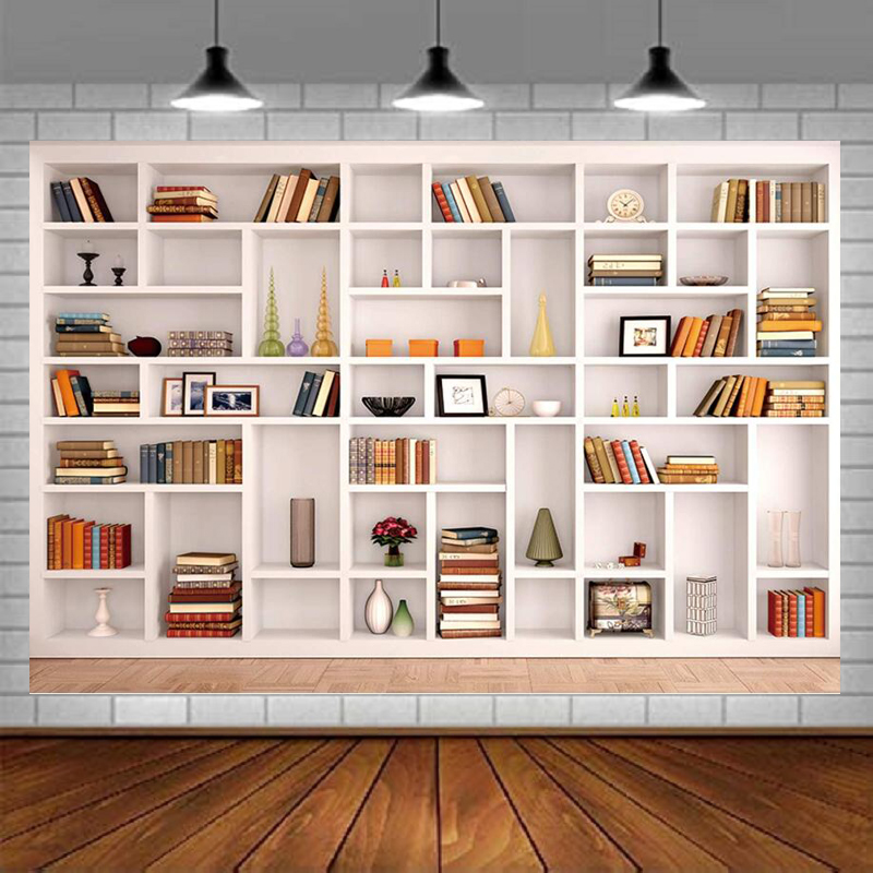 Home Office Zoom Background - Rak Buku Putih Latar Belakang Fotografi