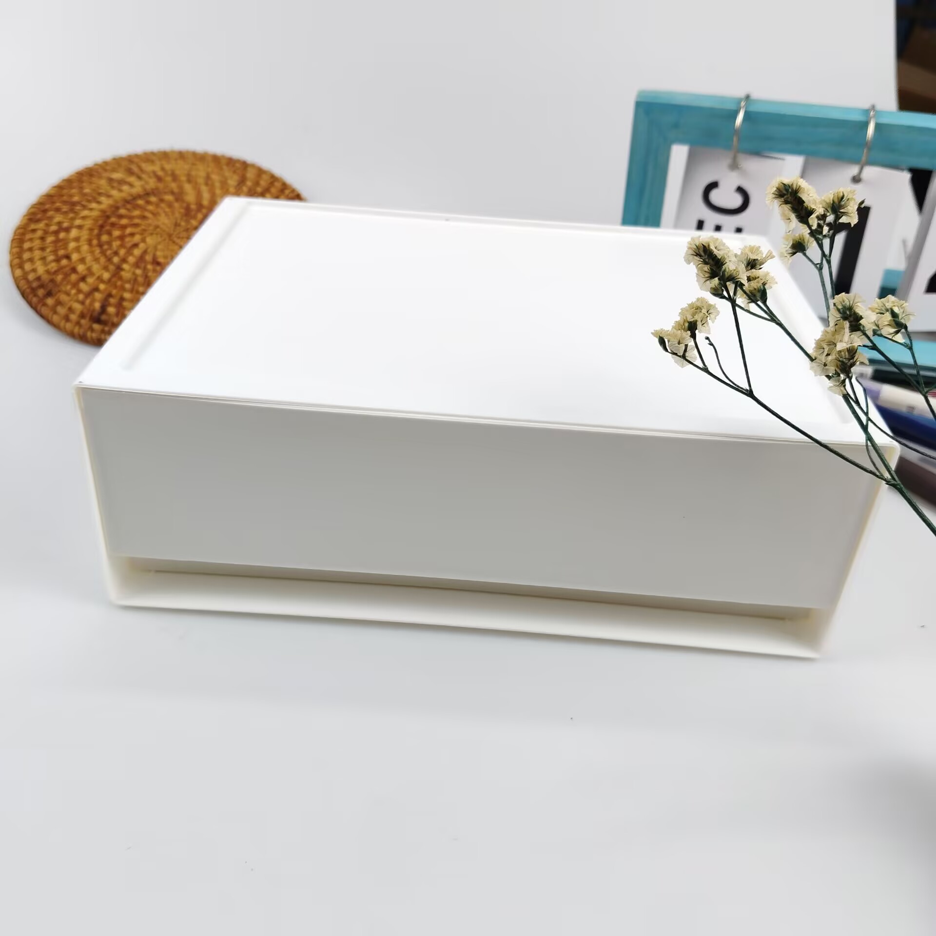 Home Office Desk With Drawers - Kotak Penyimpanan Desktop, Laci, Rak Kosmetik,
