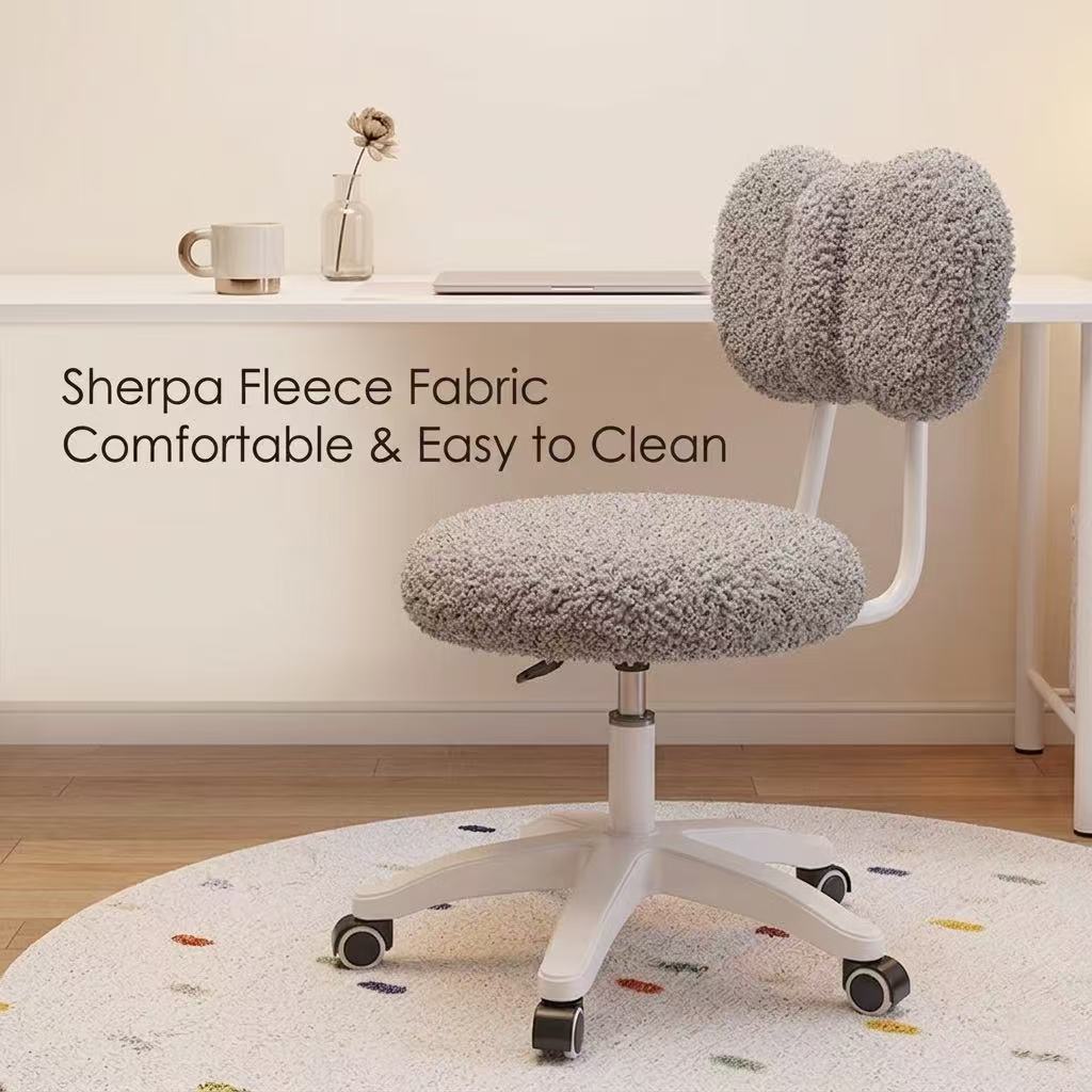 Kursi Kantor Putar Boucle Lucu - Home Office Furniture ulasan dan harga