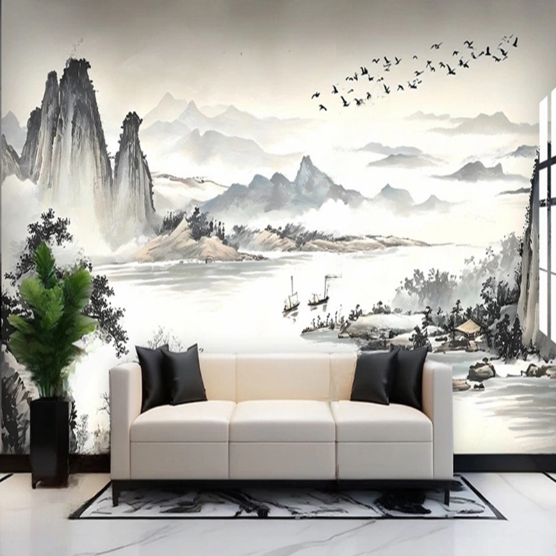 Wallpaper Kustom Gaya Cina Bar - Home Office Wallpaper ulasan dan harga