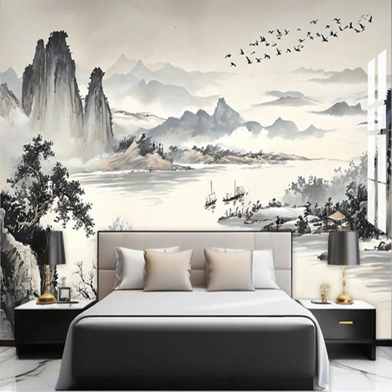 Wallpaper Kustom Gaya Cina Bar - Home Office Wallpaper ulasan dan harga