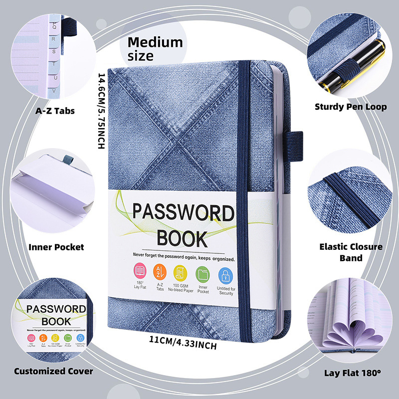 Buku Kata Sandi Tekstur Denim  - Home Office Phone Number ulasan dan harga