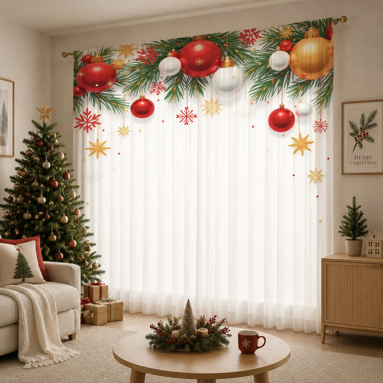 Tirai Transparan Gradasi Warna - Home Office With Plants ulasan dan harga