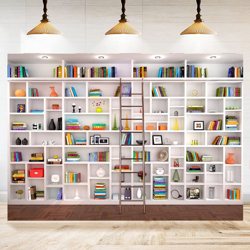 Latar Belakang Fotografi Rak B - Home Office Zoom Background ulasan dan harga
