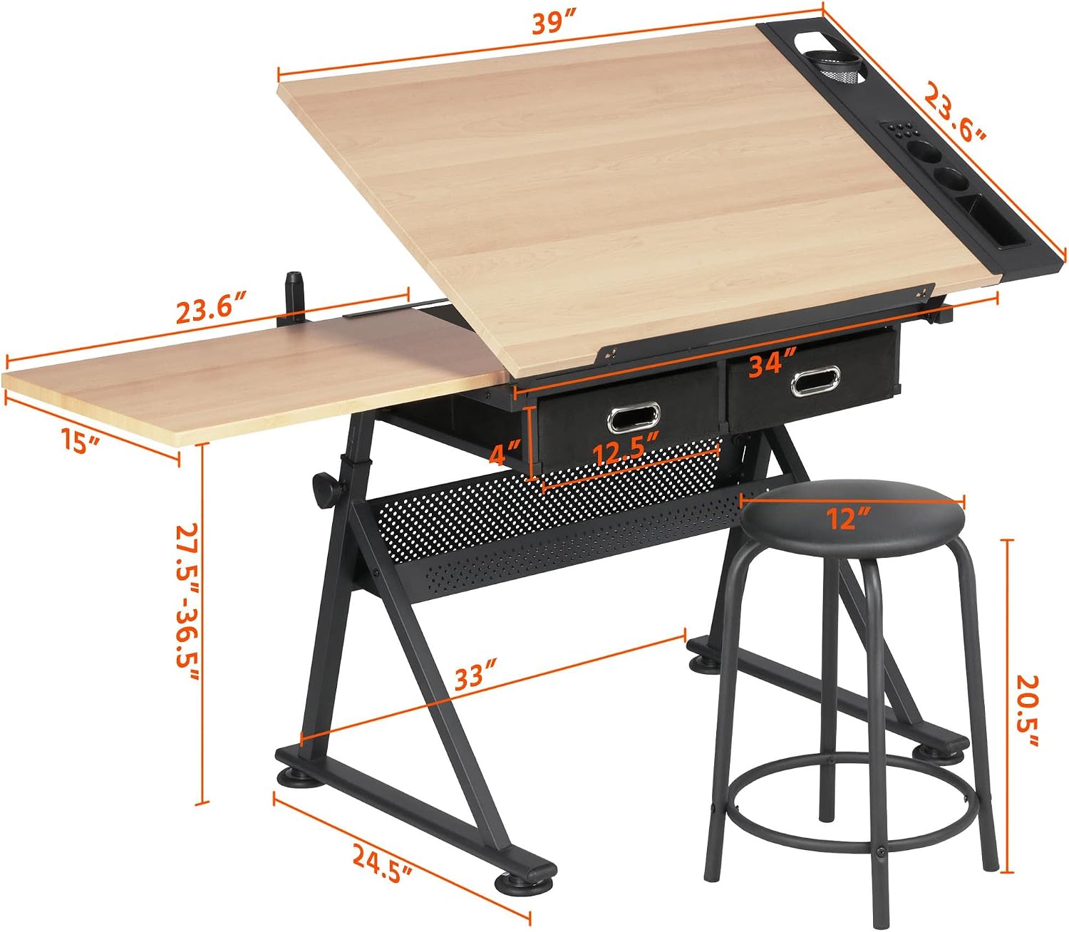 Meja Gambar yang Dapat Disesua - Home Office Furniture ulasan dan harga