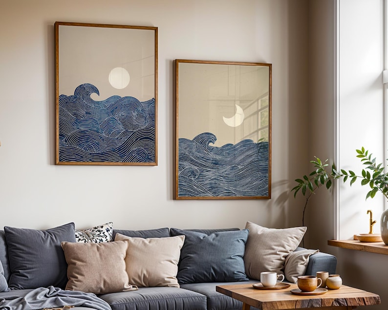 2 Buah Cetakan Seni Dinding Ka - Home Office Minimalist ulasan dan harga