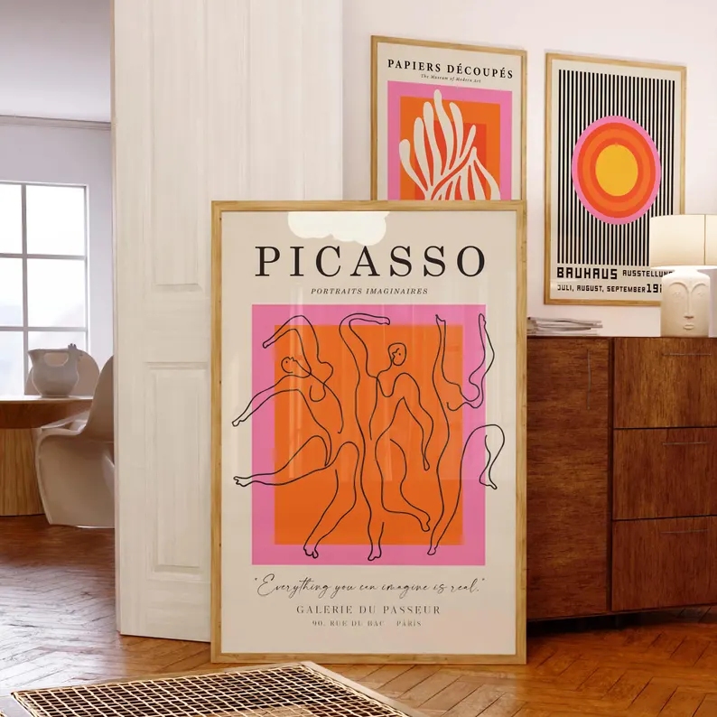 3 Buah Gambar Poster Lukisan K - Home Office Photos ulasan dan harga