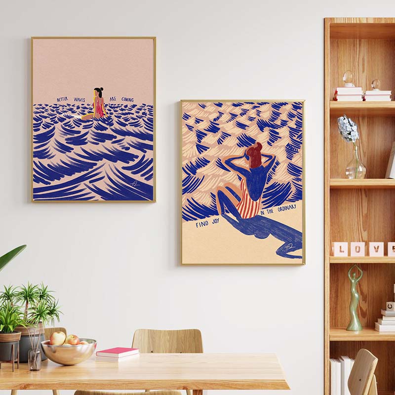 Seni Minimalis Nordik Surfing  - Home Office Minimalist ulasan dan harga