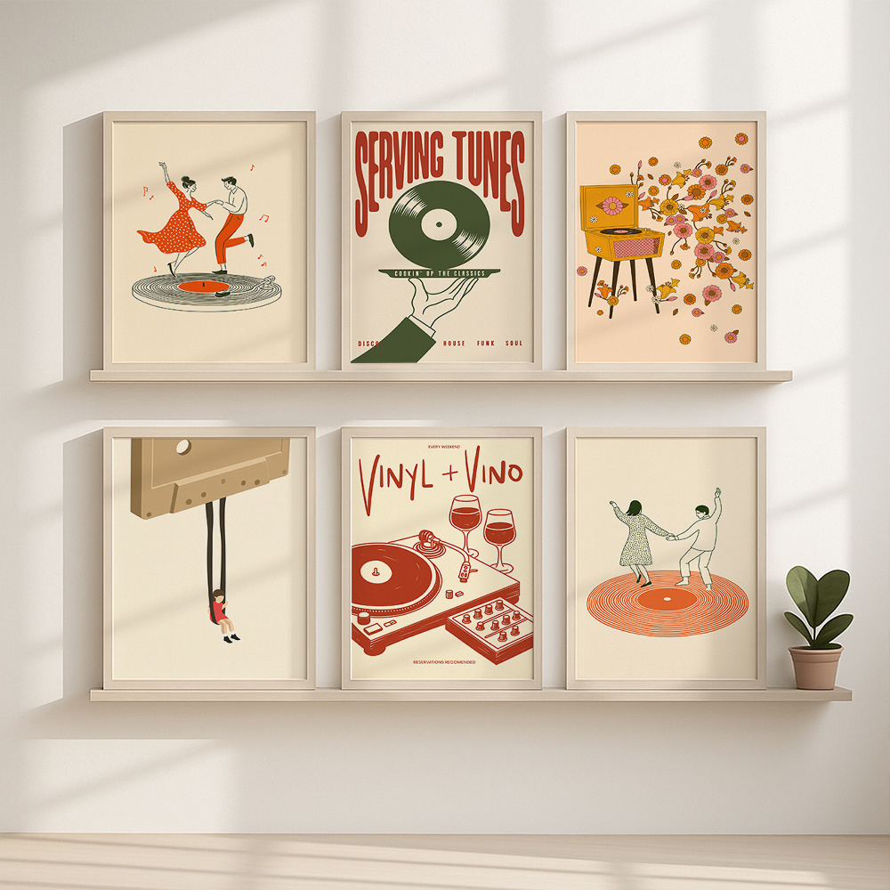 1 Buah Poster Kanvas Musik Ant - Home Office Furniture ulasan dan harga