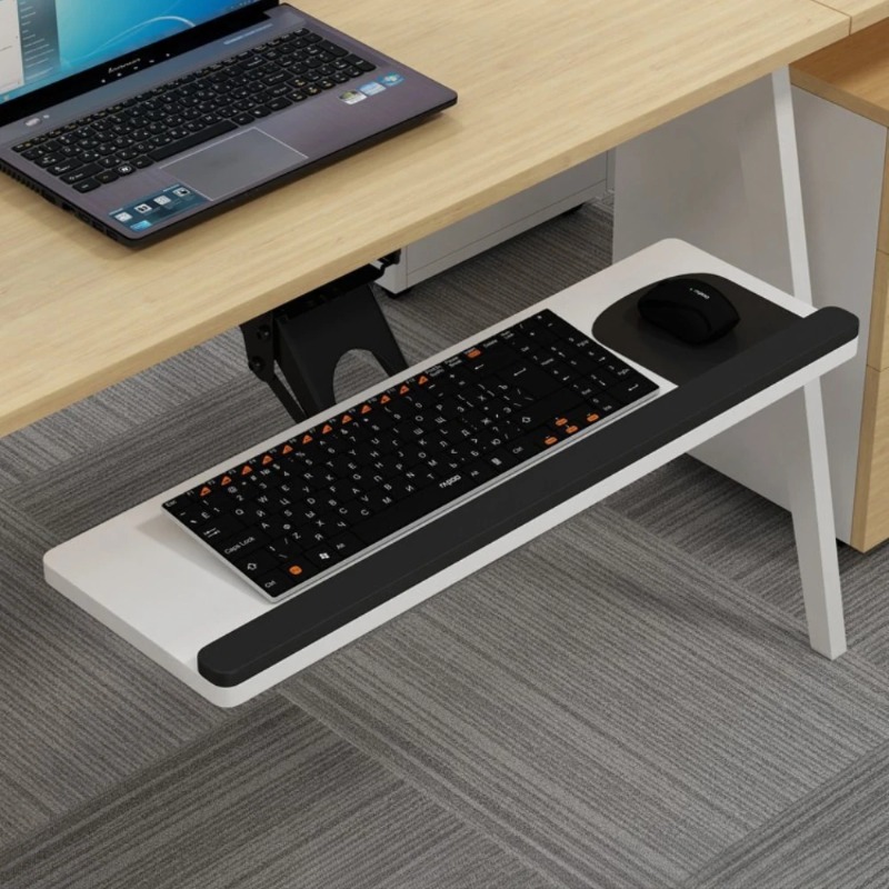 Rak Keyboard di Bawah Meja den - Home Office Desk With Drawers ulasan dan harga