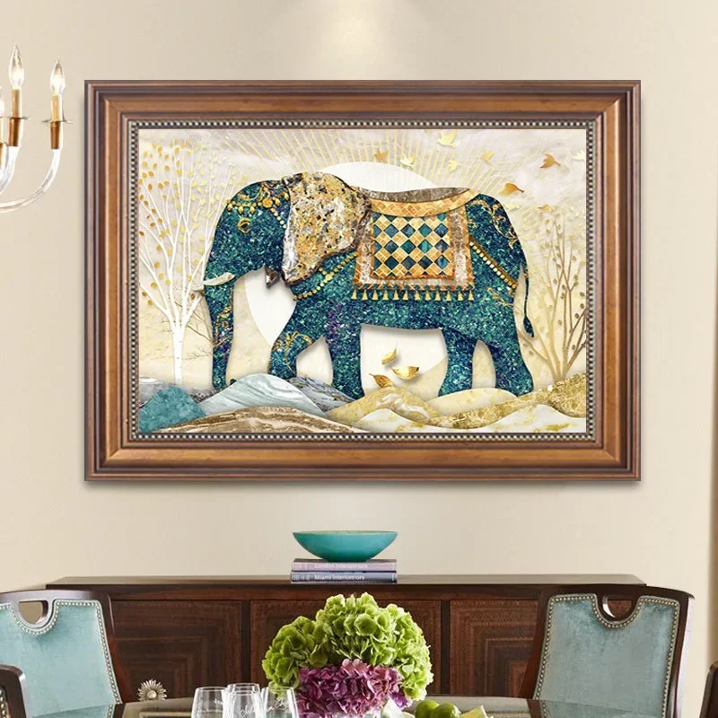 Lukisan Berlian 5D Gajah Mengk - Home Office Wallpaper ulasan dan harga