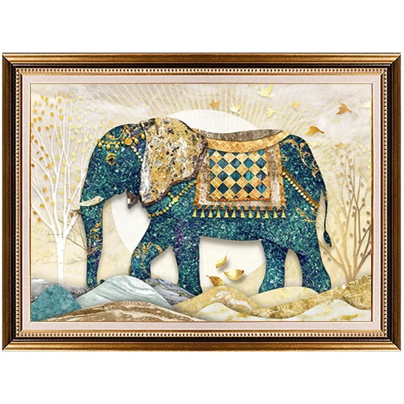 Lukisan Berlian 5D Gajah Mengk - Home Office Wallpaper ulasan dan harga
