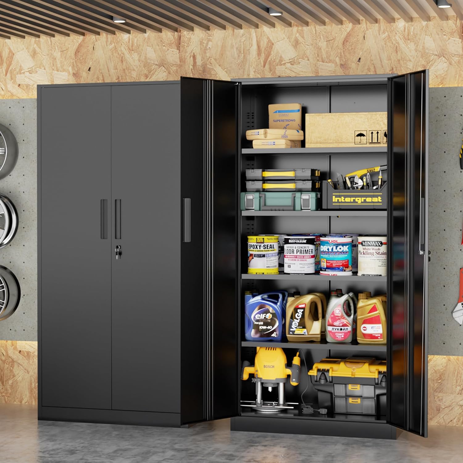 Lemari Penyimpanan Logam Tingg - Home Office Furniture ulasan dan harga