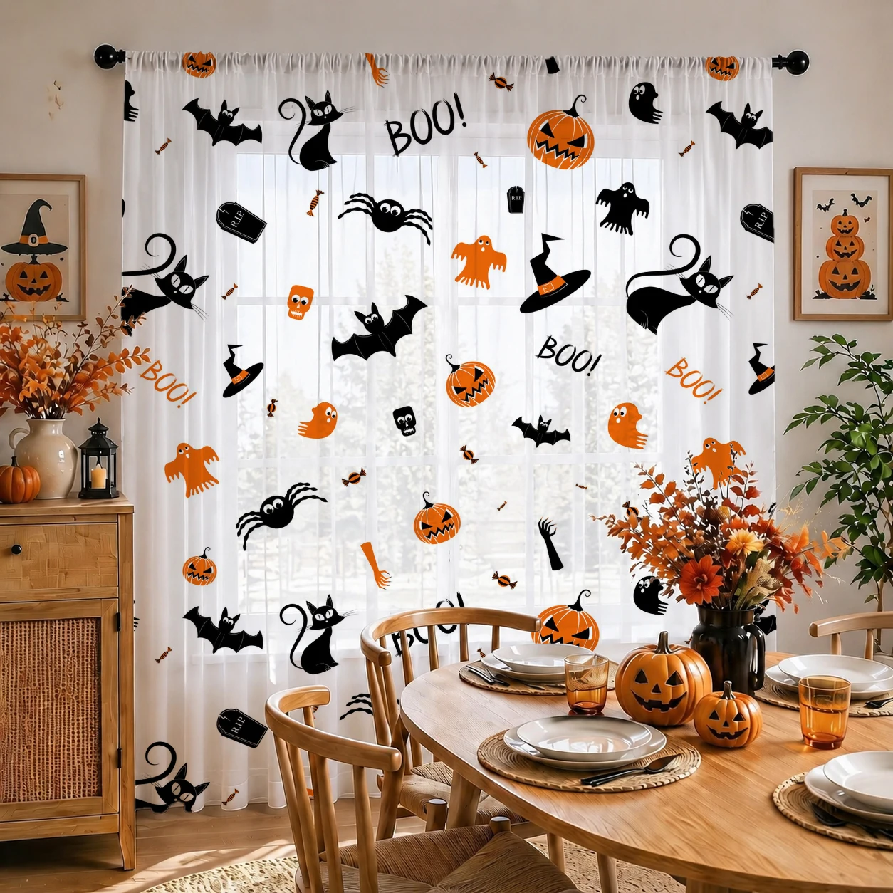 Tirai Tipis untuk Festival Hal - Home Office With Plants ulasan dan harga