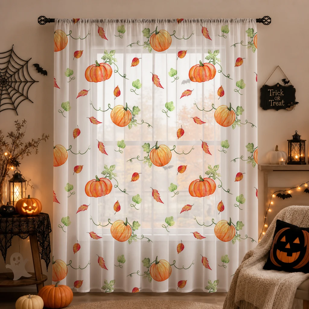 1Pc Tirai Tipis Halloween deng - Home Office With Plants ulasan dan harga