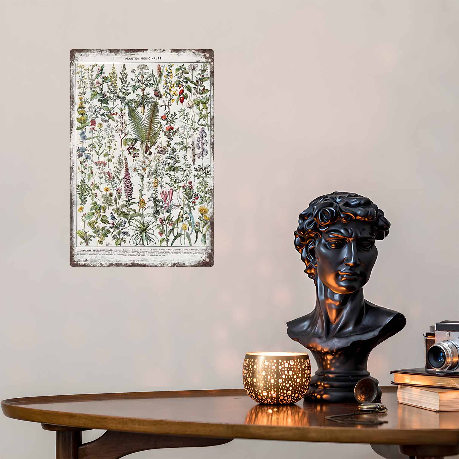 2D FLAT 1 Buah Dekorasi Poster - Home Office With Plants ulasan dan harga