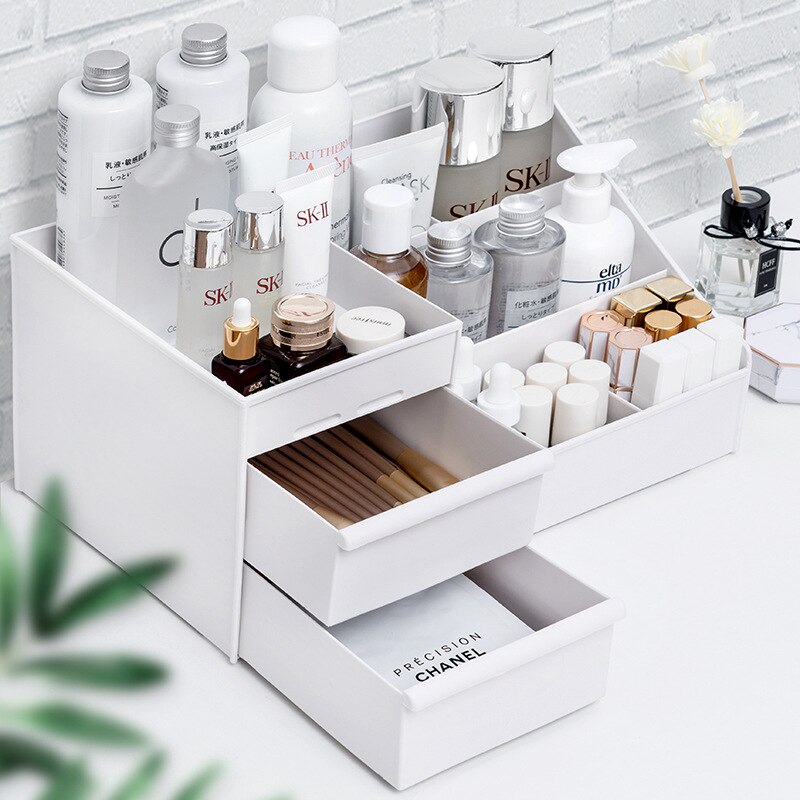 1 buah kotak penyimpanan makeu - Home Office Desk With Drawers ulasan dan harga
