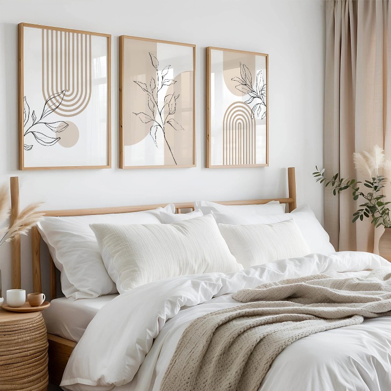 Cetakan Seni Dinding Netral un - Home Office Minimalist ulasan dan harga
