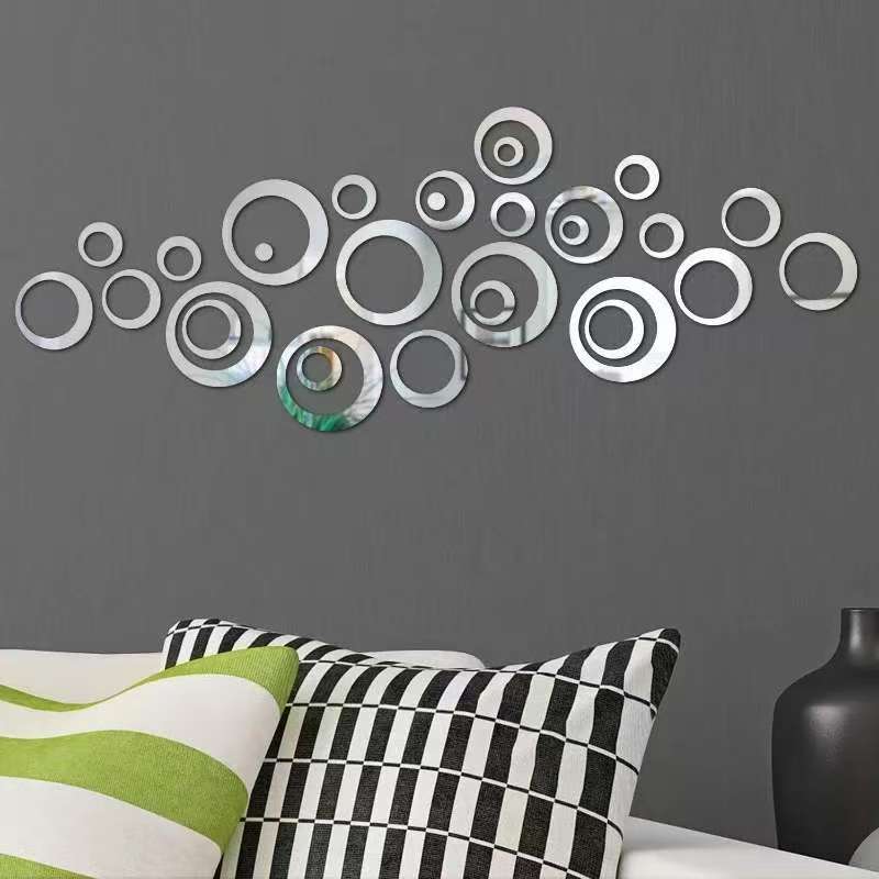 24pcs Stiker Dinding Cermin Bu - Home Office Wallpaper ulasan dan harga