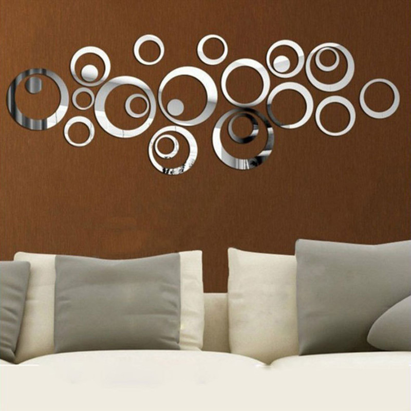 24pcs Stiker Dinding Cermin Bu - Home Office Wallpaper ulasan dan harga