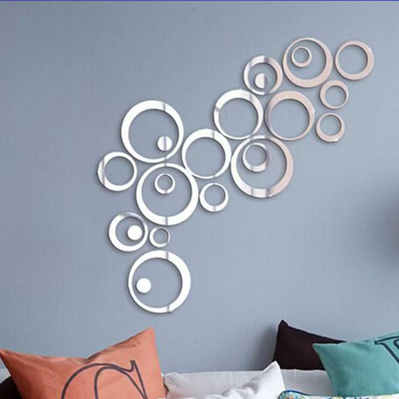 24pcs Stiker Dinding Cermin Bu - Home Office Wallpaper ulasan dan harga